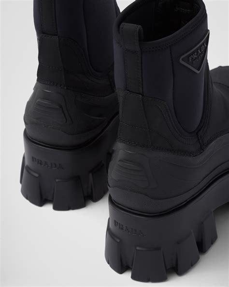 prada monolith boots man|Prada monolith gabardine boots.